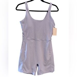 NEW WILO Short Lilac Rib Romper black sz Med